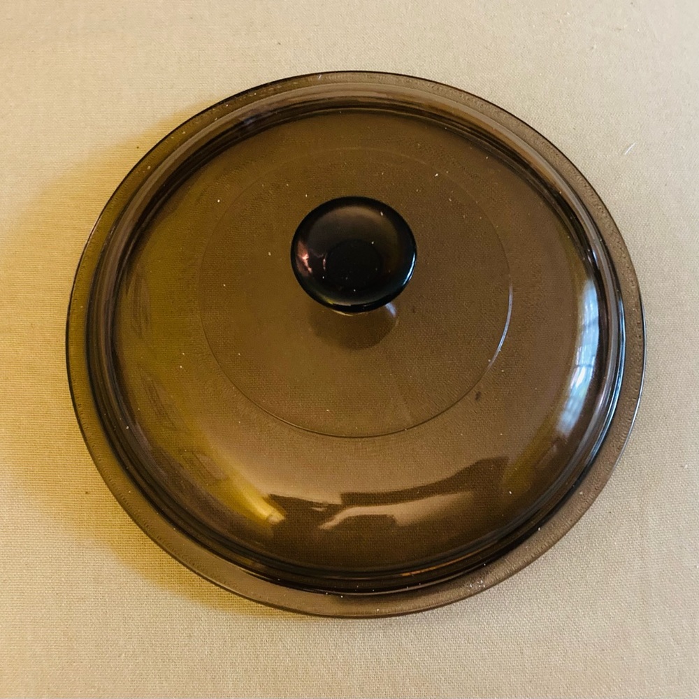 Corningware Visions Pyrex Amber Glass 1.5 Quart Pot Lid